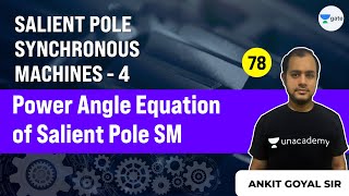 Lec 78  Salient Pole Synchronous Machines  Power Angle Equation of Salient Pole SM [upl. by Nofpets]