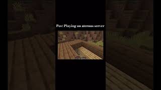 Aternos what minecraft minecraftmemes funny viral gaming shorts [upl. by Iznyl]