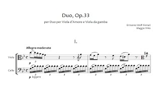 Ermanno WolfFerrari – Duo in G minor for Viola dAmore and Viola da Gamba [upl. by Bernete]