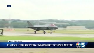 Winooski calls for quieter alternative to replace F35s [upl. by Lundquist]