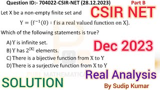 CSIR NET December 2023 Mathematics Solution  CSIR NET Dec 2023 Real Analysis Solution  Q ID 704022 [upl. by Teiv]