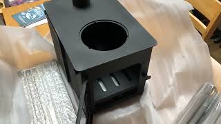 Unboxing the Outbacker Firebox Eco big window stove commentary from a woodburner stove user [upl. by Free943]