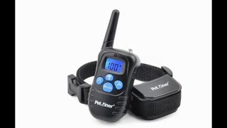 Petrainer Rechargeable Rainproof 330 yd Remote Dog Training Shock Collar Review [upl. by Meelas540]