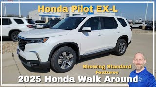 2025 Honda Pilot EXL Walkaround Standard Features Demo [upl. by Brant]