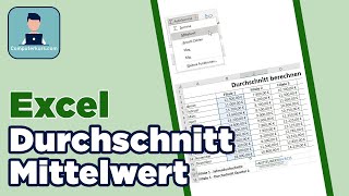 Excel durchschnitt berechnen [upl. by Jerol314]