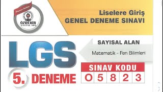 ÖZDEBİR LGS 5 kurumsal deneme çözümü [upl. by Hallutama]