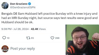 BENGALS FAN REACTS TO SAM HUBBARD MRI RESULTS CAME BACK POSITIVE NEWS HES GONNA BE FINE [upl. by Peih]