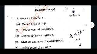 MJ6Group Theory SEM4202226 BBMKU Question Paper [upl. by Farlay]