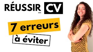 CV les erreurs à ne pas faire [upl. by Ettenotna]