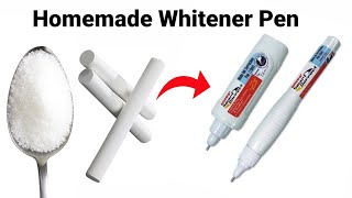 How to make white pen at homeWhite pen making at homehomemade whitener pendiy whitener pen [upl. by Raouf]