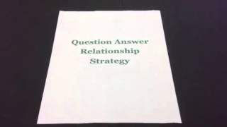 Question Answer Relationship Strategy Raphael 1986 [upl. by Marutani]