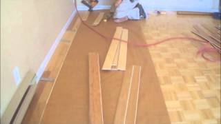 Installing Hardwood Floors over Existing Hardwood Floors DIY Mryoucandoityourself [upl. by Ungley449]