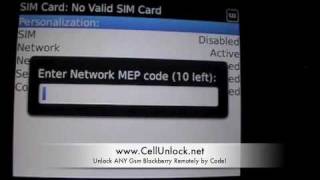 How to Unlock Blackberry Bold 2 9700 by Code TMobile ATampT Bell TelusCellUnlocknet [upl. by Roehm]