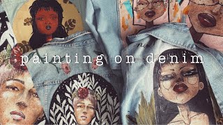 how to paint on denim with acrylic [upl. by Feucht71]