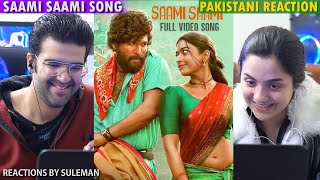 Pakistani Couple Reacts To Saami Saami Full Video  Pushpa  Allu Arjun Rashmika M  Sunidhi C DSP [upl. by Kermy]