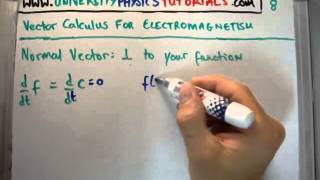 Vector Calculus for Electromagnetism 8  The Normal Vector [upl. by Ettennal59]