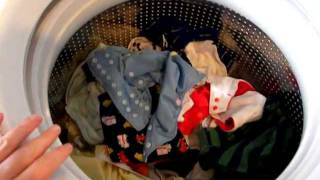 How To Wash Cloth Diapers Top Loader HE Machine [upl. by Ecirtaed]