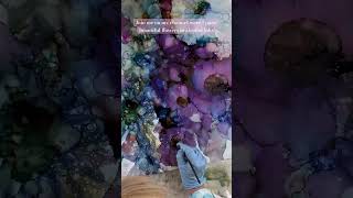 Painting with alcohol inks in my style Come watch the process alcoholinks looseflorals [upl. by Irt]