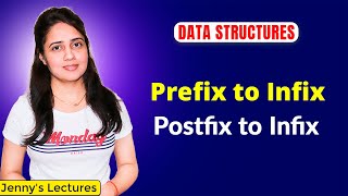 311 Prefix to Infix Conversion  Postfix to Infix Conversion  Data structure Tutorials [upl. by Nerual]