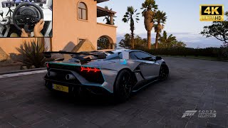 Lamborghini Aventador SVJ  Forza Horizon 5 Steering Wheel  Shifter Gameplay [upl. by Leummas338]