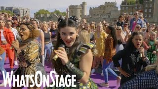 SIX the Musical perform flashmob at the Tower of London [upl. by Nahgeam283]