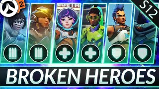 NEW SOLO CARRY HEROES LIST  9 MAINS to Destroy Season 12  Overwatch 2 Guide [upl. by Notnirb]