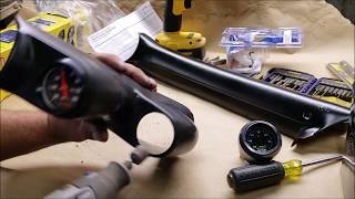 auto meter pillar gauge pod installation DIY 6872 GM a body chevelle [upl. by Llerrud]