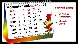 September Calendar 2026 septembercalender2026 [upl. by Ferino]