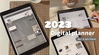 2023 Digital Planner Tour for iPad or Tablet DARK amp LIGHT goodnotes 5 🌟 customizable  aesthetic [upl. by Ateiluj520]