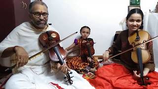 Hamsadwani ഹംസധ്വനി varnam Jalajaksha on violin trio by Violin Bhavana Krishna Trvm and Family [upl. by Modesta]