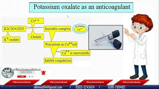 Anticoagulant Potassium oxalateAmmonium oxalate action mechanism uses advantages disadvantages [upl. by Yuhas]