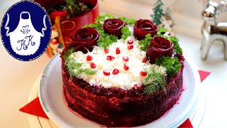 Heringssalat russische Schuba  Salat als Torte [upl. by Adlare]