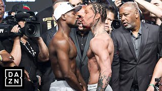 GERVONTA DAVIS VS FLOYD MAYWEATHER HEATED FINAL FACEOFF  DAZN EXCLUSIVE [upl. by Wilonah70]