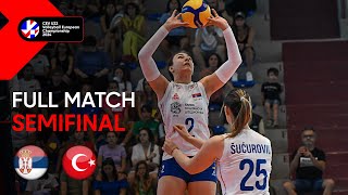 Full Match  Serbia vs Türkiye  CEV U22 Volleyball European Championship 2024  Women SF [upl. by Ueik]