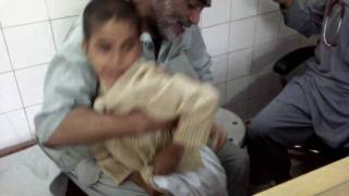 scared child from injection in DR FAISAL KHANs clinic [upl. by Aneala790]