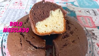 BOLO MESCLADO  BOLO MÁRMORE  Fofinho e Delicioso  Receita Fácil e Rápida [upl. by Federico]