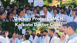 Protest at Silchar Medical College against RG Kar Medical College RapeMurder Case kolkata doctor [upl. by Anitnamaid305]