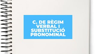 El complement de règim verbal i substitució per pronoms febles [upl. by Arrat]