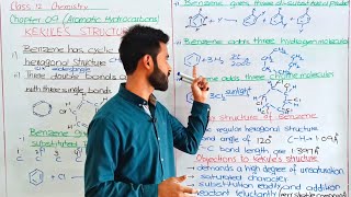 Kekule Structure of Benzene  Objection to Kekule Structure  XRay Studies of Benzene  Class 12 [upl. by Nemsaj]