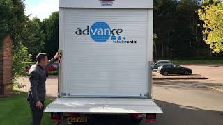 Van Hire Norwich Luton Tail Lift Advance Vehicle Rental [upl. by Elda]