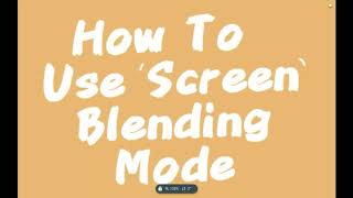 How To Use Screen Blending Mode  Artflow Tutorial For Beginners [upl. by Aisylla]