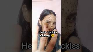 henna freckles challenge। 😉 ytshortsindia challenge hack [upl. by Camden911]