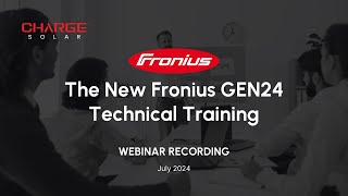 The New Fronius GEN24 Technical Training [upl. by Nalani475]