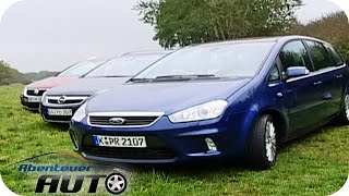 Familienvans im Test Zafira vs Touran vs CMax  Abenteuer Auto Classics [upl. by Aynwad]