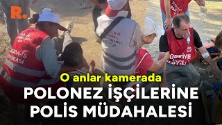 Sendikaya üye oldukları için işten atılan Polonez işçilerine polis müdahalesi [upl. by Ennairol]