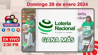 Lotería Nacional Gana Más en VIVO │Domingo 28 de enero 2024 [upl. by Izy380]