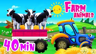 Animals for Kids 40 min Farm animal sound [upl. by Ayotl588]