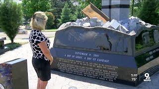 911 memorial in Crescent Springs contains real rubble from Ground Zero [upl. by Nahamas496]