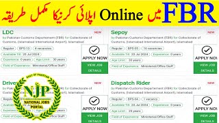 How To Apply In FBR Jobs • FBR Jobs 2024 Apply Online • Breaking News Online Apply njpgovpk • [upl. by Rednal778]