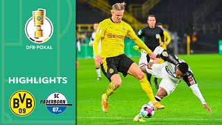 Haaland seals the deal  Borussia Dortmund vs Paderborn 32  Highlights  DFBPokal Round of 16 [upl. by Tennies]